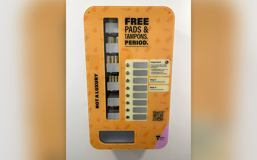 A pads and tampons vending machine