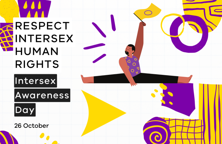 Respect intersex human rights. Intersex Awareness Day. 26 October.
